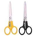 Deli E6014 Scissors | 202mm Blade, Plastic Grip Handle (Body Color May Vary, Pack of 2)