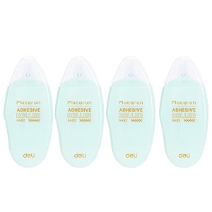 deli macaron wa49201 green non-toxic double sided adhesive roller correction tape 8m x 6mm 4 pcs