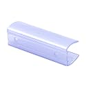 DELight 2" Plastic U Channel System 100PCS Clear PVC Universal LED Track Mounting Holder Accessories for 9/16" Neon Flex Strip Light Outdoor Indoor