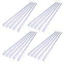 DELight 39" Plastic U Channel System 20PCS Clear PVC Universal LED Track Mounting Holder Accessories for 9/16" Neon Flex Strip Light Outdoor Indoor
