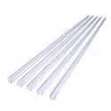 DELight 39" Plastic U Channel System 5PCS Clear PVC Universal LED Track
