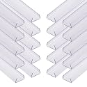 DELight DEL-M011M 39" Plastic U Channel System 20PCS Clear PVC LED Track Mounting Holder Accessories for 9/16" W x 5/16" H Warm White LED Neon Rope Lights Models DEL-D50W,DEL-D100W,DEL-D150W