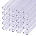 DELight DEL-M031M 39" Plastic U Channel System 20PCS Clear PVC LED Track Mounting Holder Accessories for 11/16" W x 3/8" RGB Neon Rope Lights Models DEL-D50R,DEL-D100R,DEL-D150R