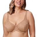 DELIMIRA Women's Minimizer Full Coverage Lace Bras