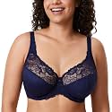 DELIMIRA Women's Minimizer Full Coverage Lace Bras