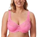 DELIMIRA Women's Minimizer Full Coverage Lace Bras