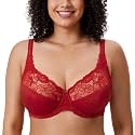 DELIMIRA Women's Minimizer Full Coverage Lace Bras
