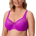 DELIMIRA Women's Minimizer Full Coverage Lace Bras