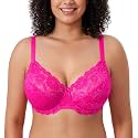 DELIMIRA Women's Plus Size Full Coverage Lace Bras