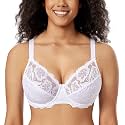 DELIMIRA Women's Plus Size Full Coverage Lace Bras