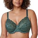 DELIMIRA Women's Plus Size Full Coverage Lace Bras