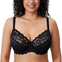 DELIMIRA Women's Plus Size Full Coverage Lace Bras