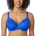 DELIMIRA Women's Plus Size Full Coverage Lace Bras