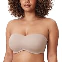 DELIMIRA Women's Strapless Bandeau Minimizer Bras