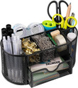 DELINGER 9 Compartments Metal Desk Organizer Stationary Storage Pen Pencil Office Home Study Table (Black)