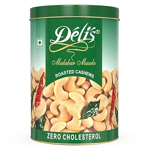 delis malabar masala cashews 150g  spicy amp crunchy ww240 cashew nuts  traditional kerala flavour  roasted in groundnut oil  nitrogen flushed