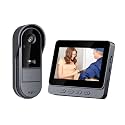 Delitech Wireless Video DoorPhone | 2MP Video Doorbell + Wireless Home Display 1080p Resolution | Instant Phone & Tab Visitor Video Call | 2-Way Talk | Built-in Mic & Speaker | Free Installation*