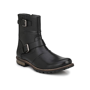 Delize Black Tan Syth Leather Chelsea High
