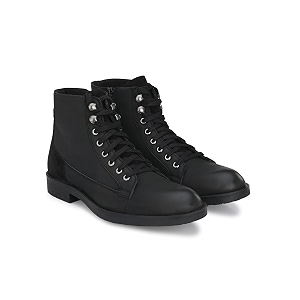 Delize Mens Black Brown Derby Boots