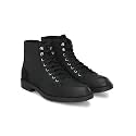 Delize Men39s BlackBrown Derby Boots