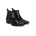 Delize Mens Vegan Leather Cuban Heeled Cowboy