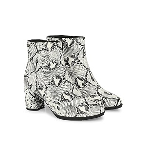 Delize Off White and Grey Women Reptile