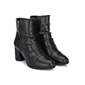 Delize Women mid heel high western boots