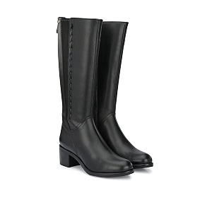 Delize Womens Tan Black Knee Boots