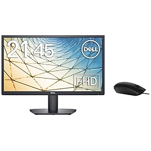 dell 2234 5588 cm fhd monitor 1920 x 108060 hz va panel led backlight hdmi vga 8ms response timese2222h-black amp ms116 1000dpi usb wired optical mouse