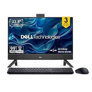 dell 24 all-in-one14th i3-100u 8gb ram ddr5 512gb ssdintel graphics23834 fhd agips 99 srgbwin 11mso3924o365molded speaker grill intel wifi 6e5mp pop-up ir cameradolby atmos dual speakers