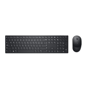 dell km5221w pro 24ghz wireless keyboard with 12 programmable keys and 3 button optical mouse combo - black