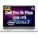 Dell Pro 16 Plus PB16250 (Replaces Latitude 5550) AI Business Notebook 16 FHD+ Intel Ultra 7-265U, 32GB DDR5 RAM, 2TB SSD PCIe, Wi-Fi 6E, BT, Backlit Keyboard, HD Webcam, RJ-45, Win 11 Pro - Silver