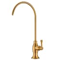 Delle Rosa Brushed Gold Drinking Water Faucet, Commercial Water Filtration Faucet for Under Sink Water Filter System,Stainless Steel Drinking Water Purifier Faucets,Brushed Gold(Deep Gold)