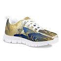 Dellukee Boys Girls Running Shoes Fashion Sneakers Kids Youth Breathable Lightweight Athletic Lace Up Walking Shoes