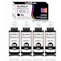 Delo GT-51 Compatible Refill Ink for HP GT 5810, 5820, 5821, 310, 315, 319, 415, 419, 410 Printer - Compatible with GT51 Ink Code (Black 4 PC)