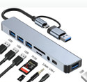 DELOX Card Reader Audio USB hub