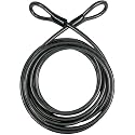 DELSWIN Heavy Duty Security Cable with Loops - 30FT Long Bike Lock Cable, 3/8 Inch (10mm) Thick Cut-Resistant Braided Steel Cables, Vinyl Coated for Bicycle, Boat, Kayak, Generator, Outdoor Patio Set