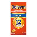 Delsym 12 Hour Cough Medicine for Adults, Powerful Relief for 12 Hours, Cough Suppressant Liquid with Extended-Release Dextromethorphan, Orange Flavor Liquid Cough Syrup, 5 Fl Oz (Pack of 1)