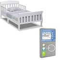 Delta Children Canton Toddler Bed &amp; Toddler Mattress, White