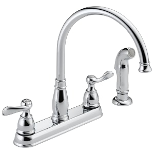 Delta Windemere Chrome Kitchen Faucet with Side