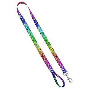 deluxe dog leash - patterned heavy duty pet leashes made in the usa - 1 inch x 4 feet peace love happy