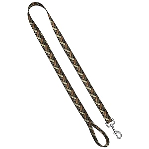 deluxe dog leash - patterned heavy duty pet leashes made in the usa - 1 inch x 6 feet leather weave