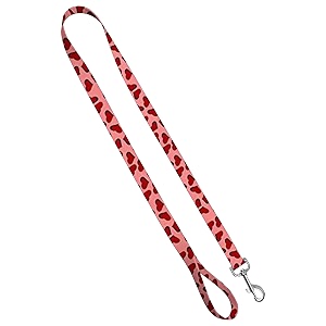 deluxe dog leash - patterned heavy duty pet leashes 1 inch x 4 feet hearts