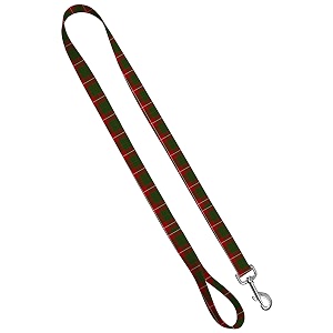 deluxe dog leash - patterned heavy duty pet leashes made in the usa - 1 inch x 4 feet red tartan