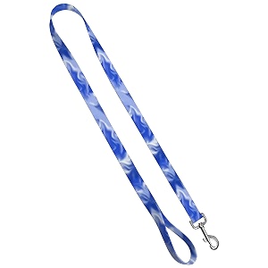 deluxe dog leash - patterned heavy duty pet leashes made in the usa - 1 inch x 4 feet blue smoke