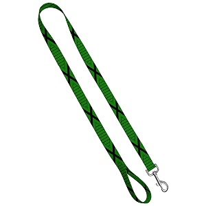 deluxe dog leash - patterned heavy duty pet leashes made in the usa - 1 inch x 6 feet tiki green