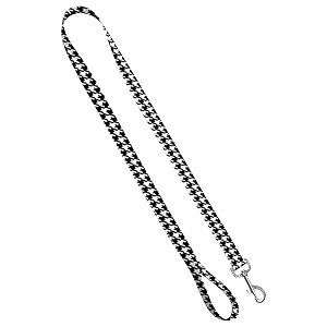 deluxe dog leash - patterned heavy duty pet leashes made in the usa - 34 inch x 6 feet houndstooth blackwhite