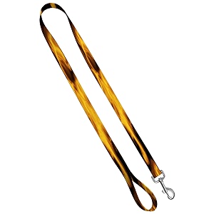 deluxe dog leash - patterned heavy duty pet leashes made in the usa - 1 inch x 4 feet fire