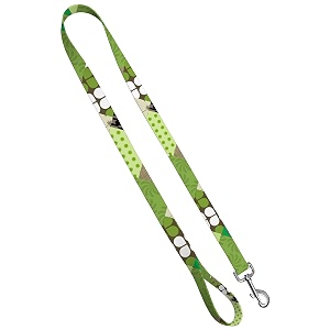 deluxe dog leash - patterned heavy duty pet leashes 1 inch x 6 feet green girl