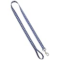 Deluxe Dog Leash - Patterned Heavy Duty Pet Leashes, Made in The USA - 1 Inch x 4 Feet, Houndstooth Brown/Blue